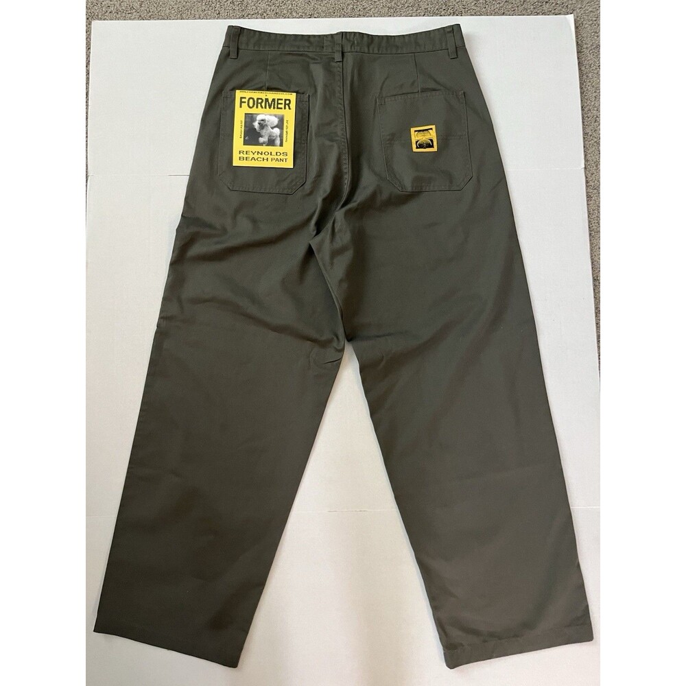 Former Merchandise Reynolds Work Pant Baggy Fit Mens 34 Green Skater Surfer NWT